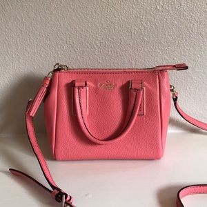 KATE SPADE coral satchel mini crossbody bag